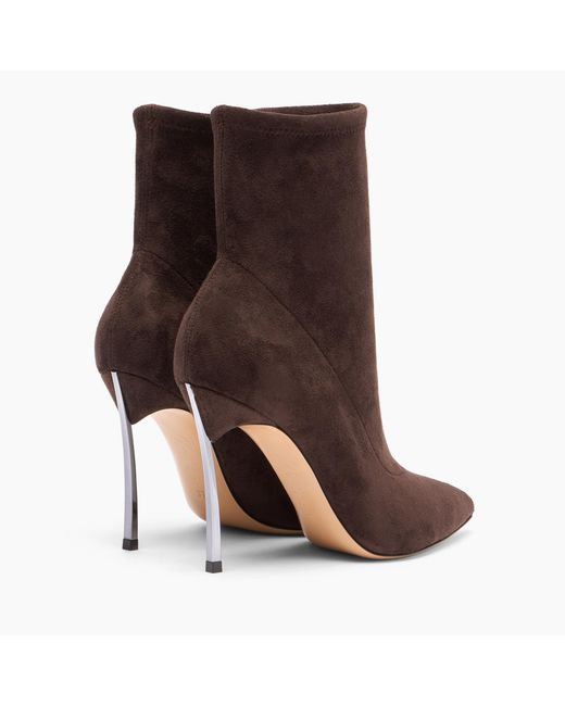 Casadei Brown Blade Stretch Ankle Boot