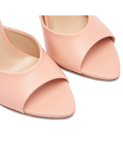 Casadei Pink Scarlet Leather Mules