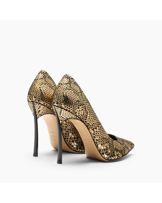 Casadei Metallic Blade Goldfinger Pump