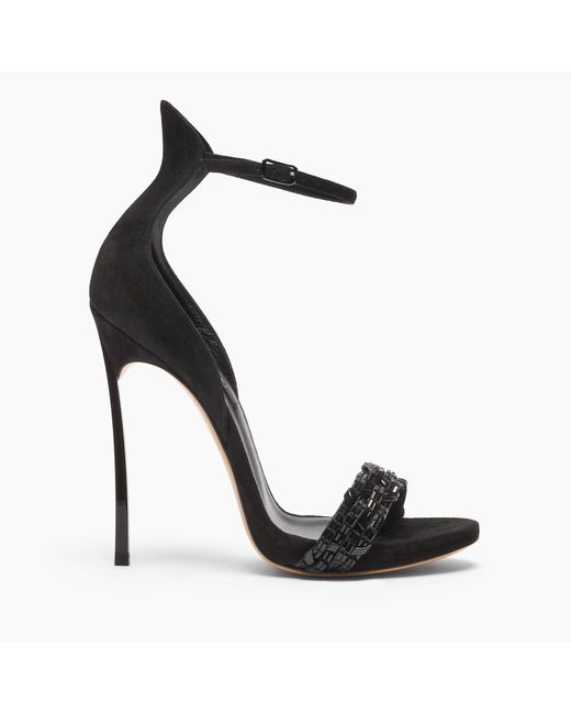 Casadei Black Cappa Blade Godyva Sandal