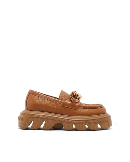 Casadei Brown Generation C Leather Loafer