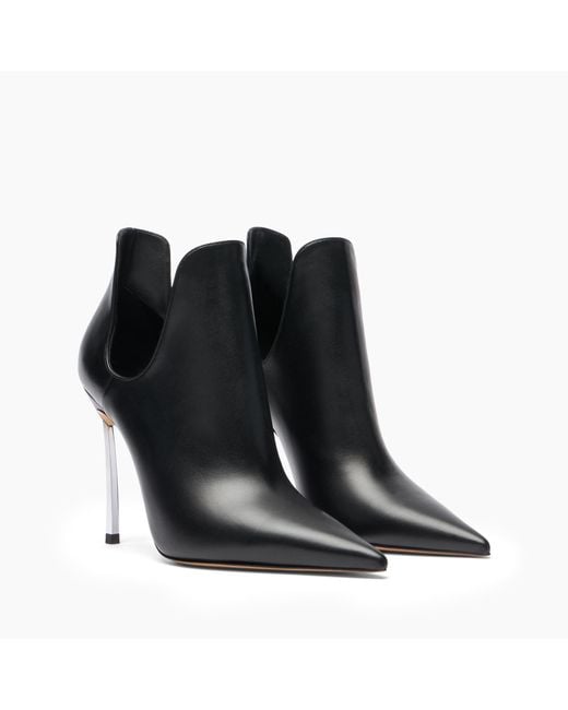 Casadei Black Superblade Absol Open Ankle Boot