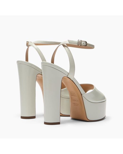 Casadei White Patty Platform Dream Lac Sandal