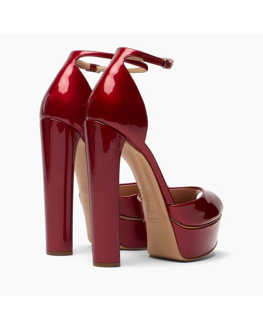 Casadei Red Flora Platform Samurai Sandal