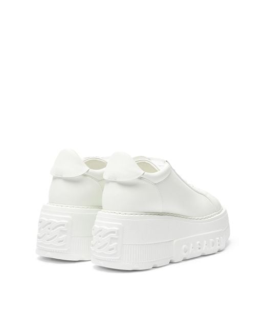 Casadei White Nexus Leather Sneakers