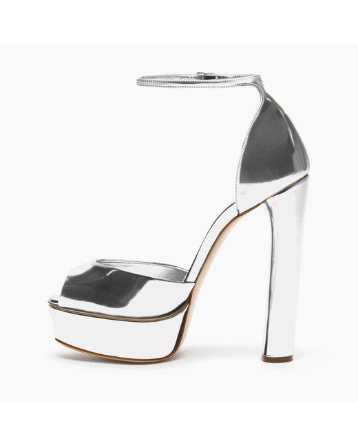 Casadei White Flora Platform Interstellar Sandal
