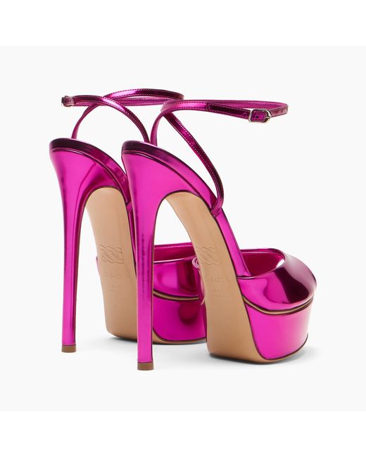 Casadei Pink Flora Platform Interstellar Sandal