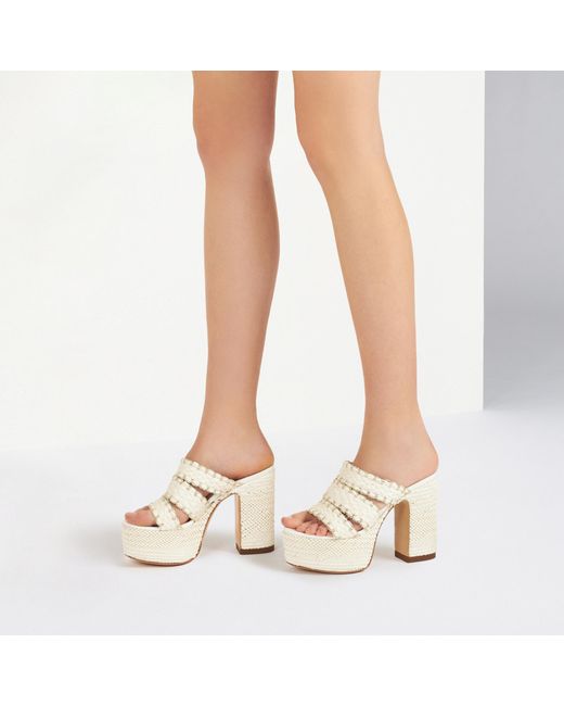 Casadei White Kalimba Platform Sandals