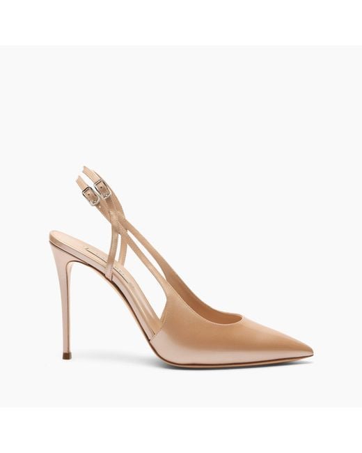 Casadei Natural Julia Samurai Double Belts Slingback