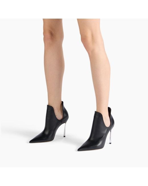 Casadei Black Superblade Absol Open Ankle Boot