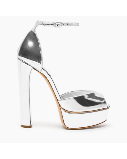 Casadei White Flora Platform Interstellar Sandal