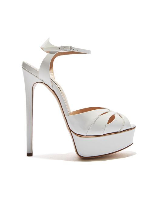 Casadei Flora Felina Tiffany Platform Sandals in White | Lyst Canada