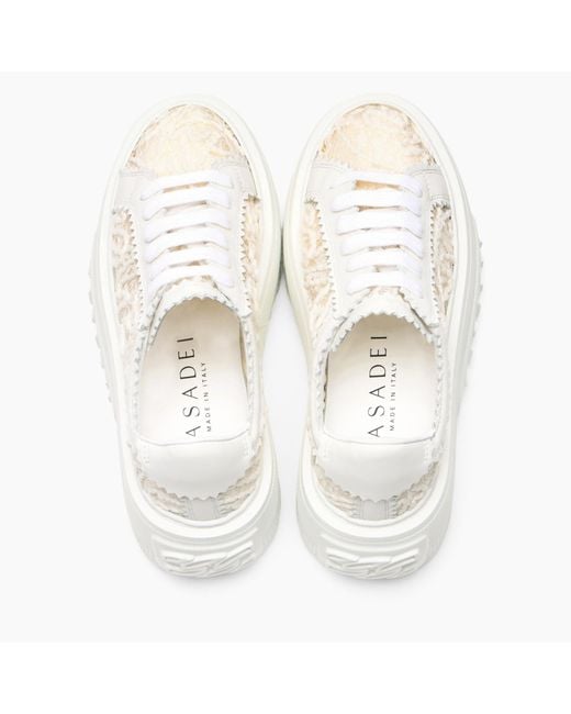 Casadei White Nexus Chantilly Sneaker