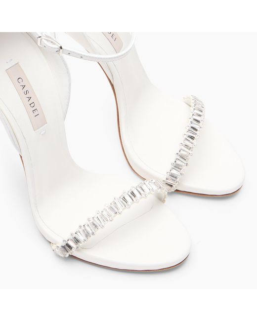 Casadei White Cappa Blade Heaven Sandal