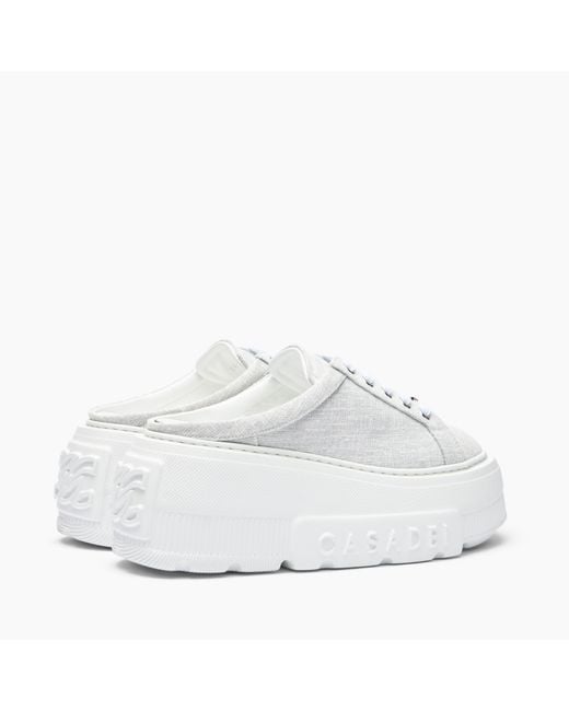 Casadei White Sneakers Sabot Cassiopea