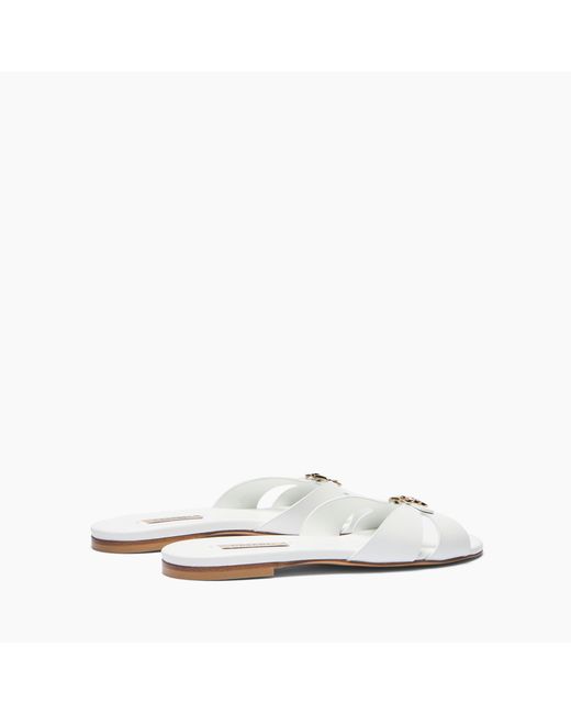 Casadei White Jane Slide Sandal