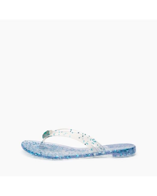 Casadei Blue Jelly Thong Sandal