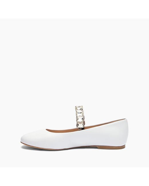 Casadei White Crystal Ballet Flat
