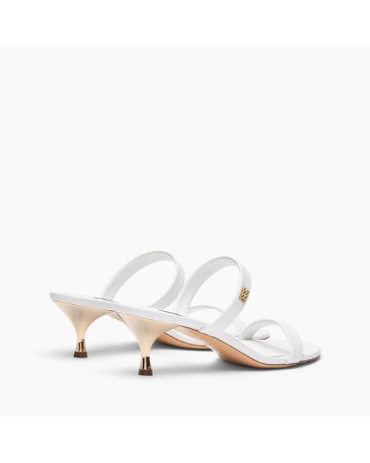 Casadei White Chic Julia Kitten Mule