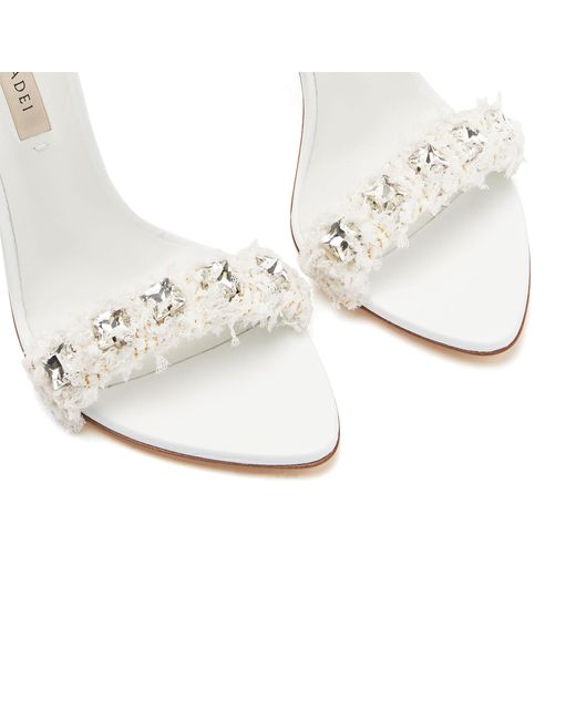 Elsa Leather Sandals di Casadei in White