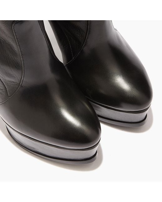 Casadei Black Flora Over The Knee