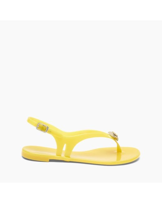 Casadei Yellow Jelly Thong Sandal