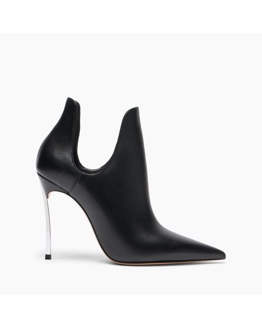 Casadei Black Superblade Absol Open Ankle Boot