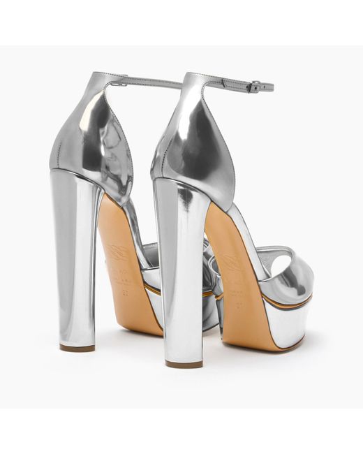 Casadei White Flora Platform Interstellar Sandal