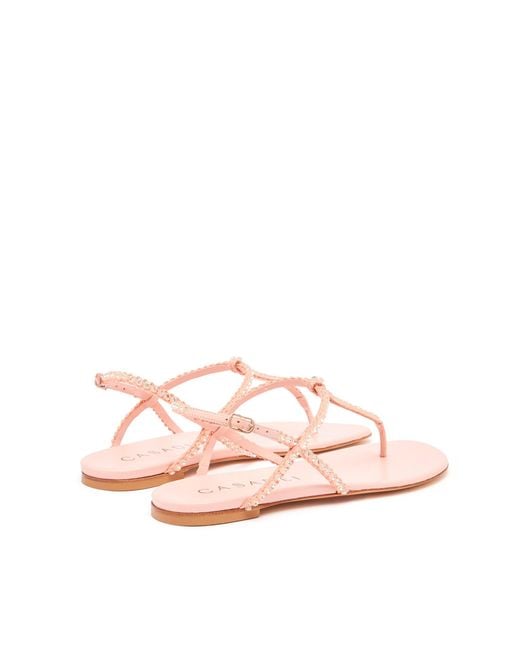 Flat sandali di Casadei in Pink