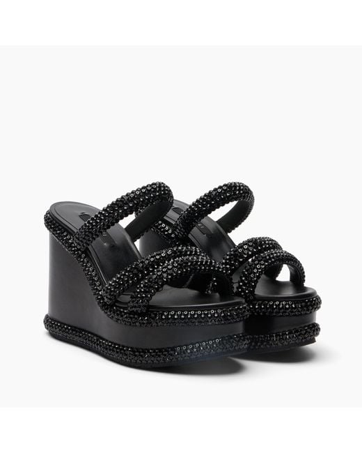 Casadei Black Sirio Wedge