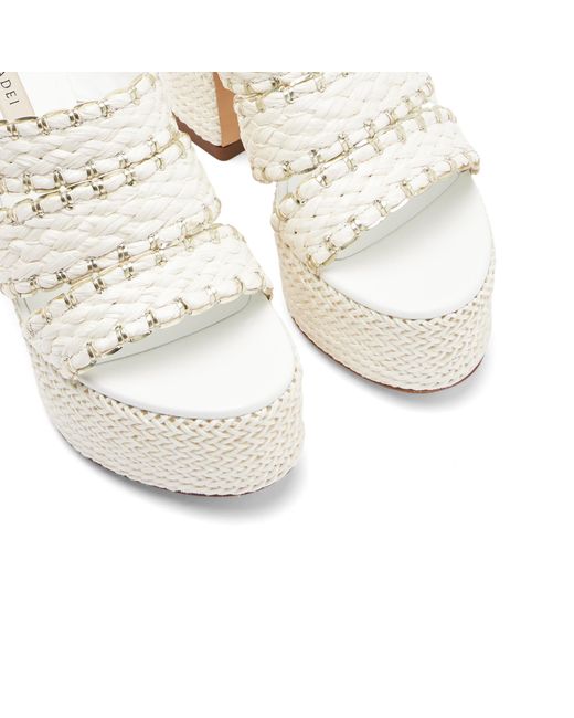 Kalimba Platform Sandals di Casadei in White