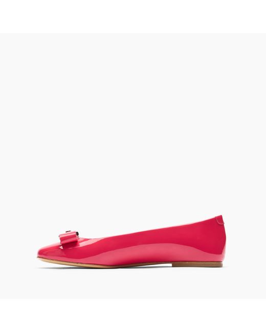Casadei Pink Patent Leather Ballet Flats