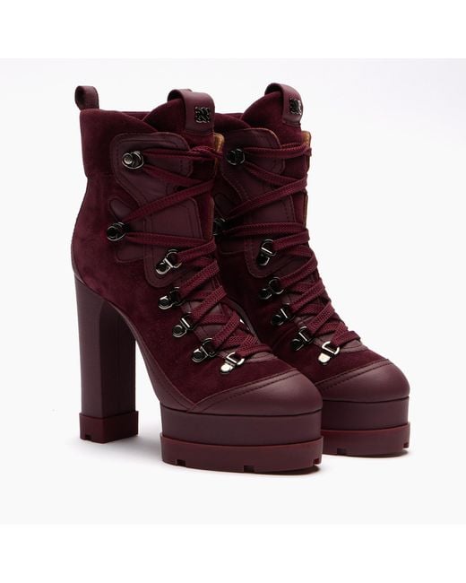 Casadei Purple Nancy Ankle Boot