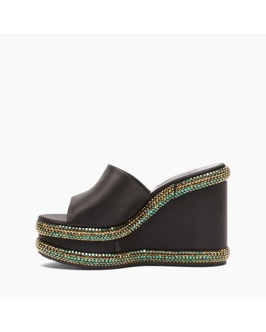 Casadei Black Olympo Wedges
