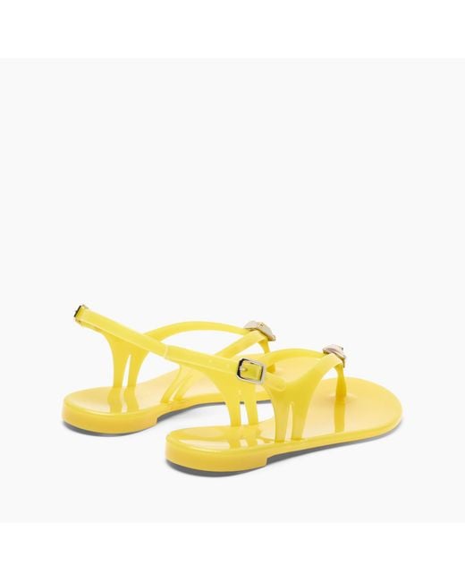 Casadei Yellow Jelly Thong Sandal