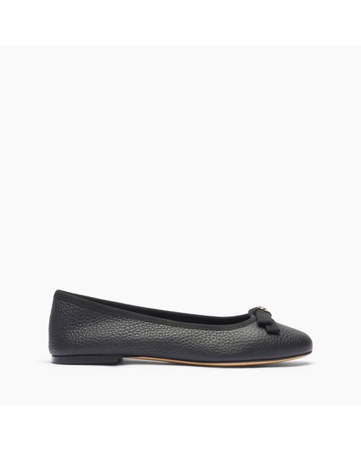Casadei Black Leather Ballet Flats