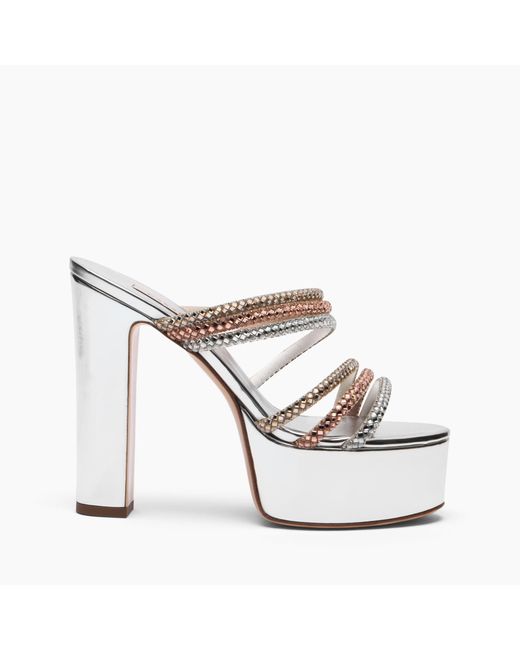 Casadei White Patty Platform Andromeda Mule