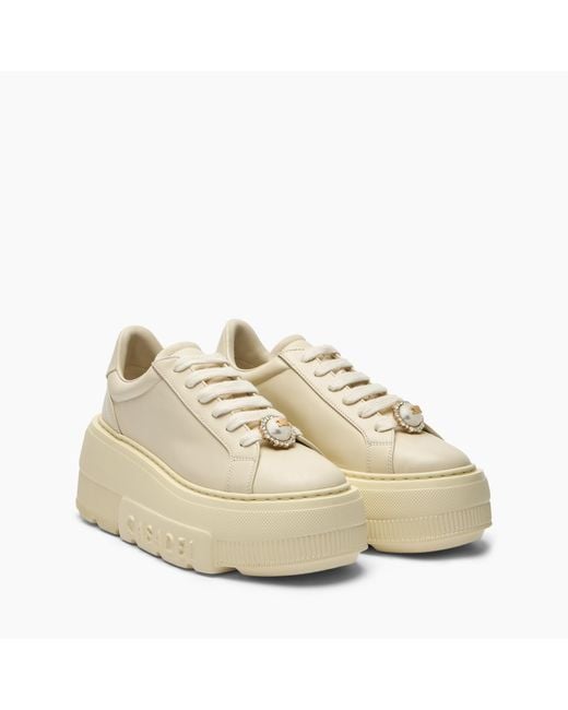 Casadei Natural Nexus Sneaker With Pearl
