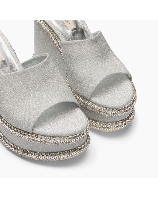 Casadei Gray Sirio Strass Wedge