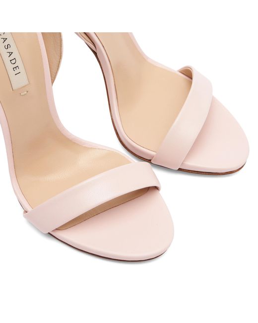 Casadei Pink Cappa Blade Leather Sandals
