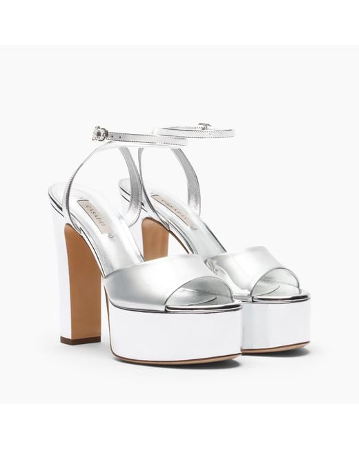 Casadei White Patty Platform Interstellar Sandal