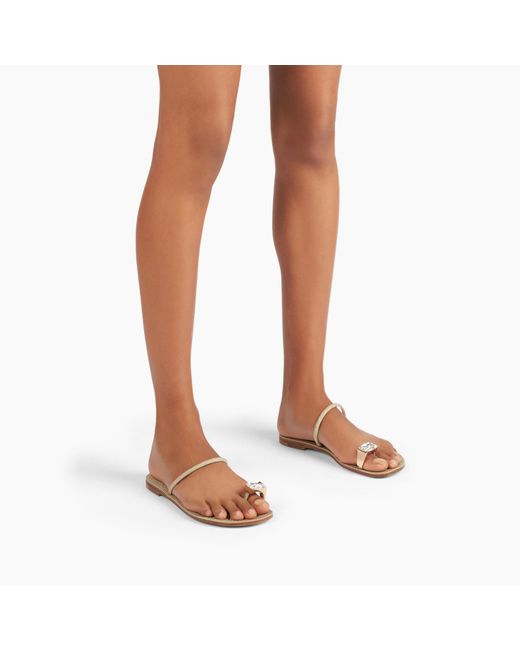 Casadei Natural Soraya Solar Eclipse Flat Sandals