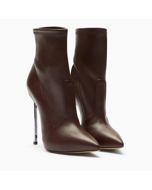 Casadei Brown Blade Ankle Boot