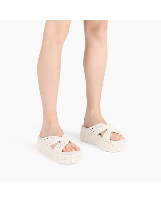 Casadei White New Zeppa Damier