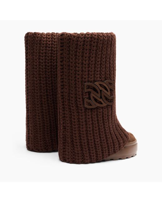 Casadei Brown Double Face High Boot