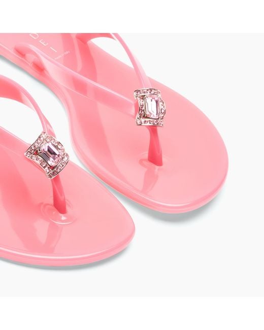 Casadei Pink Jelly Flip Flops