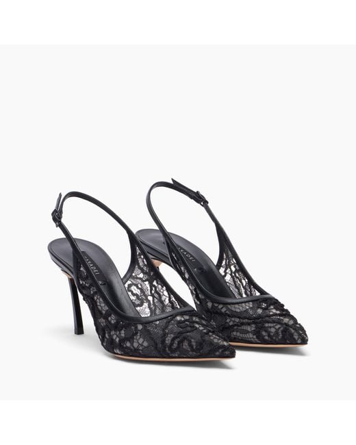 Casadei Blue Blade Chantilly Slingback