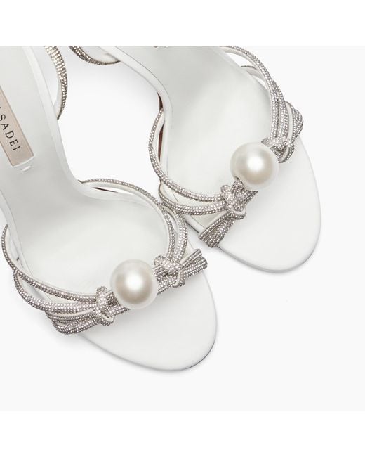 Casadei White Julia Labuan Sandals