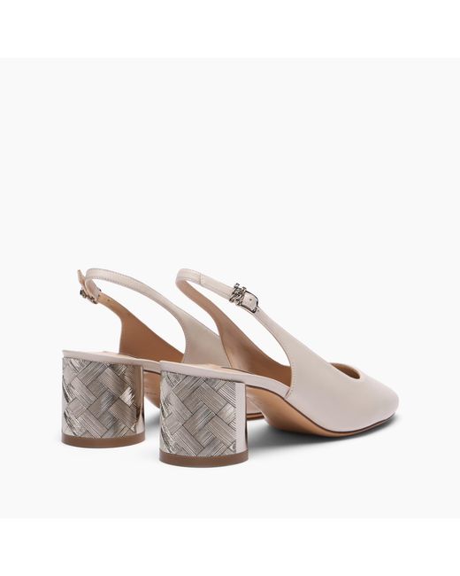 Casadei White Cleo Reflex Slingback