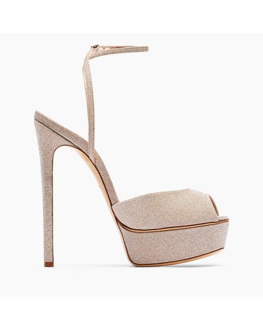 Casadei White Flora Solar Eclipse Platform Sandals